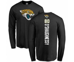 Jacksonville Jaguars #80 James O\'Shaughnessy Black Backer Long Sleeve T-Shirt