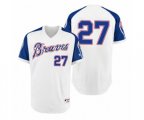 Braves Fred McGriff White 1974 Turn Back the Clock Authentic Jersey