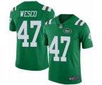 New York Jets #47 Trevon Wesco Elite Green Rush Vapor Untouchable Football Jersey