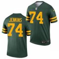Green Bay Packers #74 Elgton Jenkins Nike 2021 Green Alternate Retro 1950s Throwback Uniforms Jersey