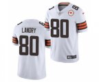 Cleveland Browns #80 Jarvis Landry 2021 White 75th Anniversary Patch Vapor Untouchable Limited Stitched Football Jersey