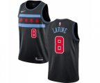 Chicago Bulls #8 Zach LaVine Authentic Black Basketball Jersey - City Edition