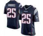 New England Patriots #25 Terrence Brooks Game Navy Blue Team Color Football Jersey