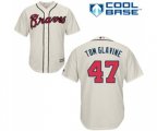 Atlanta Braves #47 Tom Glavine Replica Cream Alternate 2 Cool Base Baseball Jersey