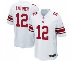 New York Giants #12 Cody Latimer Game White Football Jersey