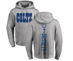 Indianapolis Colts #7 Jacoby Brissett Ash Backer Pullover Hoodie