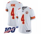 Kansas City Chiefs #4 Chad Henne White Vapor Untouchable Limited Player 100th Season Football Jersey