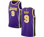 Los Angeles Lakers #9 Luol Deng Authentic Purple Basketball Jerseys - Icon Edition