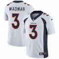 Denver Broncos #3 Colby Wadman White Vapor Untouchable Limited Player NFL Jersey