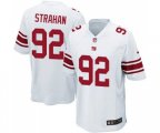 New York Giants #92 Michael Strahan Game White Football Jersey