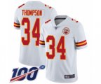Kansas City Chiefs #34 Darwin Thompson White Vapor Untouchable Limited Player 100th Season Football Jersey