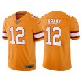 Tampa Bay Buccaneers #12 Tom Brady Orange Vapor Untouchable Limited Stitched Jersey