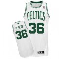 Boston Celtics #36 Shaquille O'Neal Authentic White Home NBA Jersey