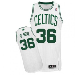 Boston Celtics #36 Shaquille O\'Neal Authentic White Home NBA Jersey