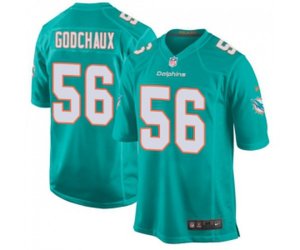 Miami Dolphins #56 Davon Godchaux Game Aqua Green Team Color Football Jersey