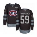 Montreal Canadiens #59 Gianni Fairbrother Authentic Black 1917-2017 100th Anniversary Hockey Jersey