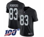 Oakland Raiders #83 Ted Hendricks Black Team Color Vapor Untouchable Limited Player 100th Season Football Jersey