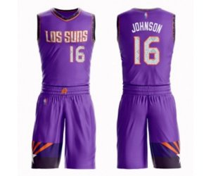 Phoenix Suns #16 Tyler Johnson Swingman Purple Basketball Suit Jersey - City Edition