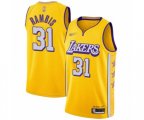 Los Angeles Lakers #31 Kurt Rambis Swingman Gold 2019-20 City Edition Basketball Jersey