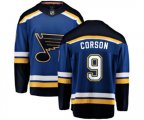 St. Louis Blues #9 Shayne Corson Fanatics Branded Royal Blue Home Breakaway NHL Jersey