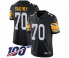 Pittsburgh Steelers #70 Ernie Stautner Black Alternate Vapor Untouchable Limited Player 100th Season Football Jersey