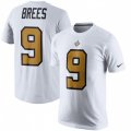 New Orleans Saints #9 Drew Brees White Rush Pride Name & Number T-Shirt