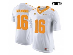 2016 Youth Tennessee Volunteers Peyton Manning #16 College Football Limited Jersey - White