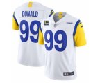 Los Angeles Rams 2022 #99 Aaron Donald White With 4-star C Patch Stitched NFL Jersey