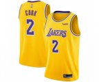 Los Angeles Lakers #2 Quinn Cook Swingman Gold Basketball Jersey - Icon Edition