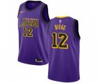 Los Angeles Lakers #12 Vlade Divac Authentic Purple Basketball Jersey - City Edition