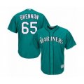 Seattle Mariners #65 Brandon Brennan Authentic Teal Green Alternate Cool Base Baseball Player Jersey