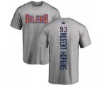 Edmonton Oilers #93 Ryan Nugent-Hopkins Ash Backer T-Shirt