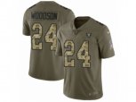 Oakland Raiders #24 Charles Woodson Limited Olive Camo 2017 Salute to Service NFL Jersey