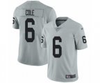 Oakland Raiders #6 A.J. Cole Limited Silver Inverted Legend Football Jersey
