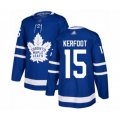 Toronto Maple Leafs #15 Alexander Kerfoot Authentic Royal Blue Home Hockey Jersey