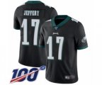 Philadelphia Eagles #17 Alshon Jeffery Black Alternate Vapor Untouchable Limited Player 100th Season Football Jersey