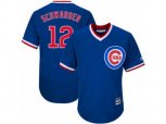 Chicago Cubs #12 Kyle Schwarber Royal Blue Flexbase Authentic Collection Cooperstown MLB Jersey