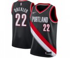 Portland Trail Blazers #22 Clyde Drexler Swingman Black Road NBA Jersey - Icon Edition