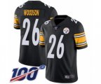 Pittsburgh Steelers #26 Rod Woodson Black Team Color Vapor Untouchable Limited Player 100th Season Football Jersey