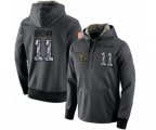 Tennessee Titans #11 A.J. Brown Stitched Black Anthracite Salute to Service Player Performance Hoodie