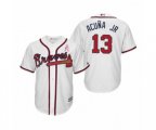 Ronald Acuna Jr. Atlanta Braves #13 White 2019 Mother's Day Cool Base Jersey