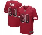 San Francisco 49ers #80 Jerry Rice Elite Red Home Drift Fashion Football Jersey