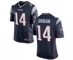 New England Patriots #14 Steve Grogan Game Navy Blue Team Color Football Jersey