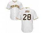 Pittsburgh Pirates #28 John Jaso Authentic White Home Cool Base MLB Jersey