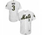 New York Mets Tomas Nido Authentic White 2016 Memorial Day Fashion Flex Base Baseball Player Jersey