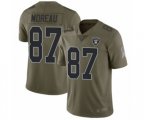 Oakland Raiders #87 Foster Moreau Limited Olive 2017 Salute to Service Football Jersey