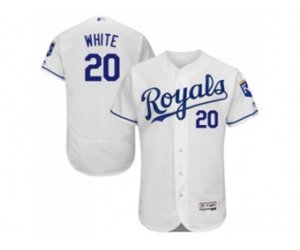 Kansas City Royals #20 Frank White White Flexbase Authentic Collection Stitched Baseball Jersey
