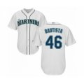 Seattle Mariners #46 Gerson Bautista Authentic White Home Cool Base Baseball Player Jersey