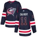 Columbus Blue Jackets #11 Matt Calvert Authentic Navy Blue Drift Fashion NHL Jersey