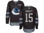Vancouver Canucks #15 Derek Dorsett Black 1917-2017 100th Anniversary Stitched NHL Jersey